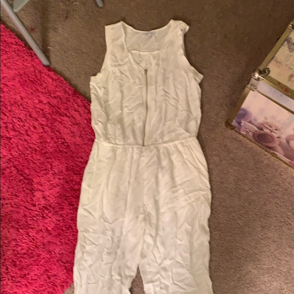 White tank top jumpsuit